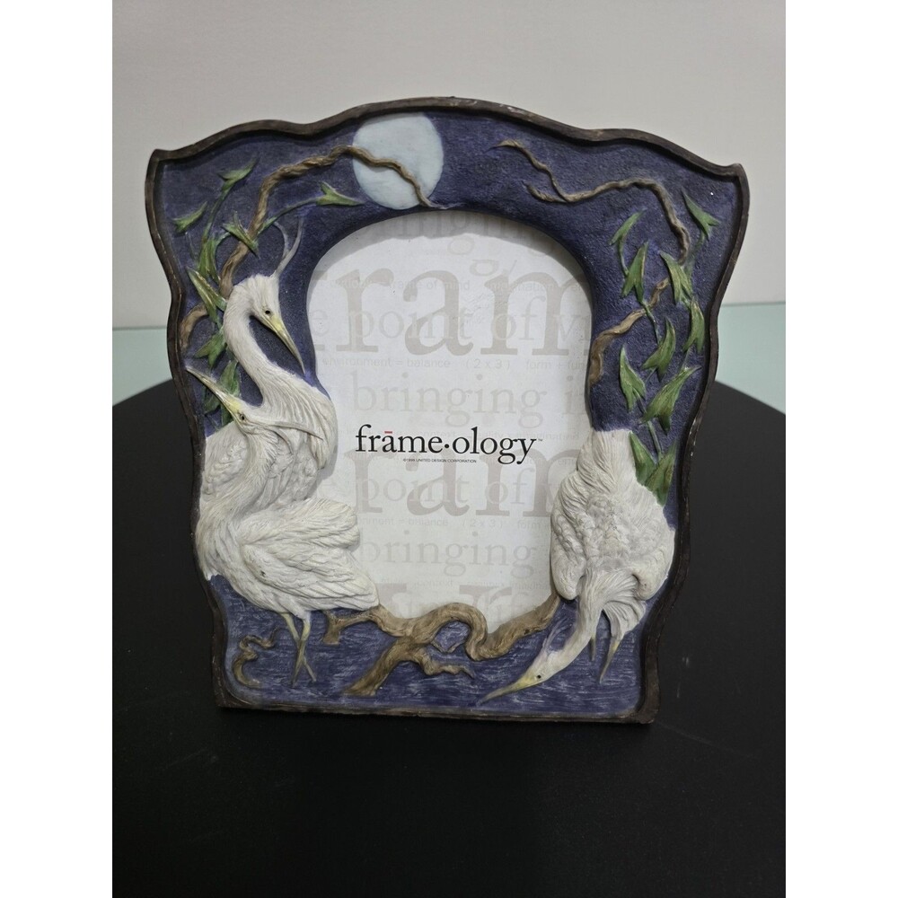 Frameology Decorative Picture Frame Heron Crane Birds Nature Relief 4x6 Photo